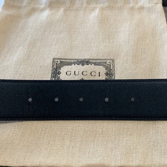 Gucci Black GG Embossed Belt